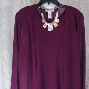 Draper's and Damon Jacket Dress Wineberry NWOT Size 12